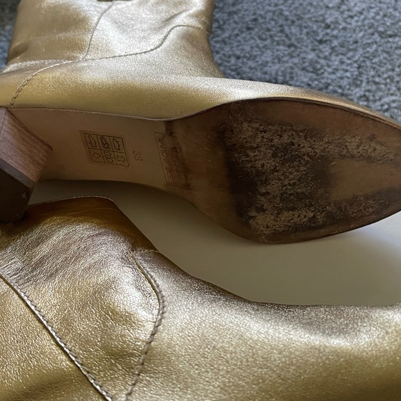 #48 - Marc Jacobs Gold Colored Boots.  Excellent Condition. New Shoe Smell. - Picture 15 of 16
